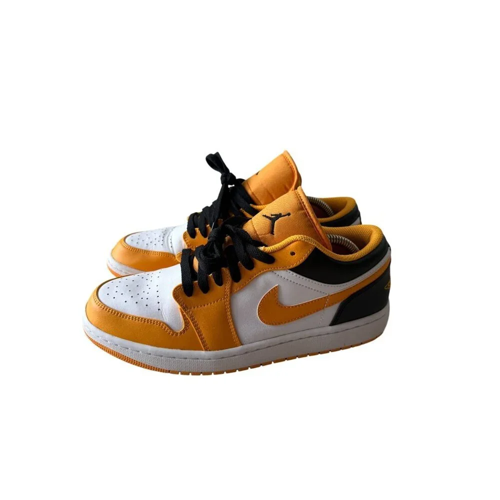 Nike Air Jordan 1 Low Taxi Yellow Shoes Size 9 Basketball Sneakers 553558-701